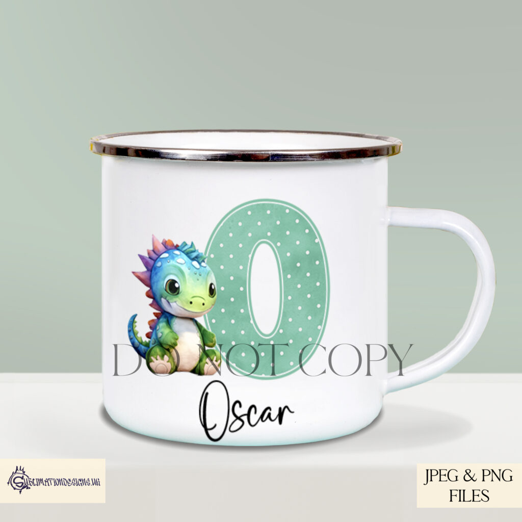 Dinosaur Alphabet - Letter with Dinosaur Illustration