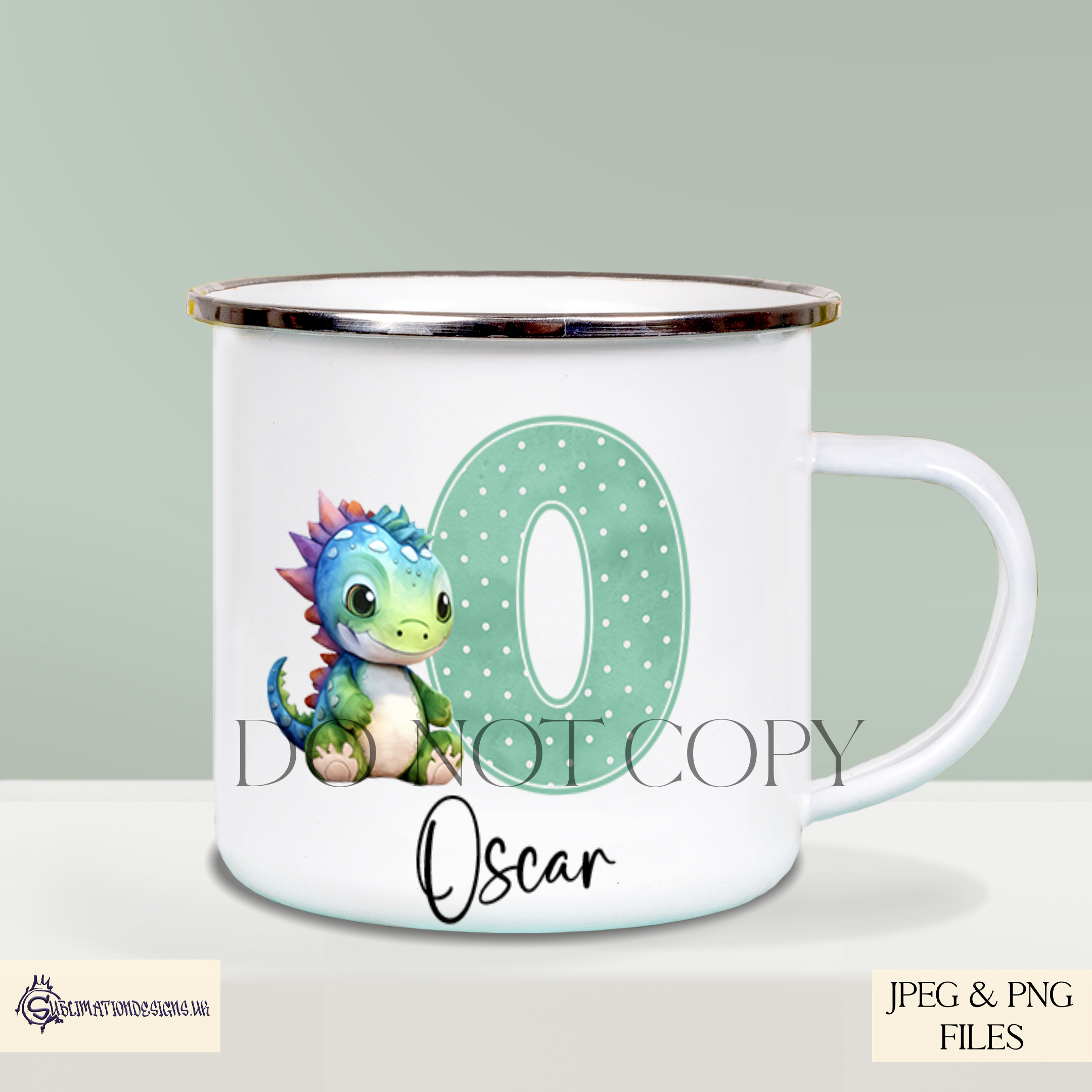 Dinosaur Alphabet - Letter  with Dinosaur Illustration