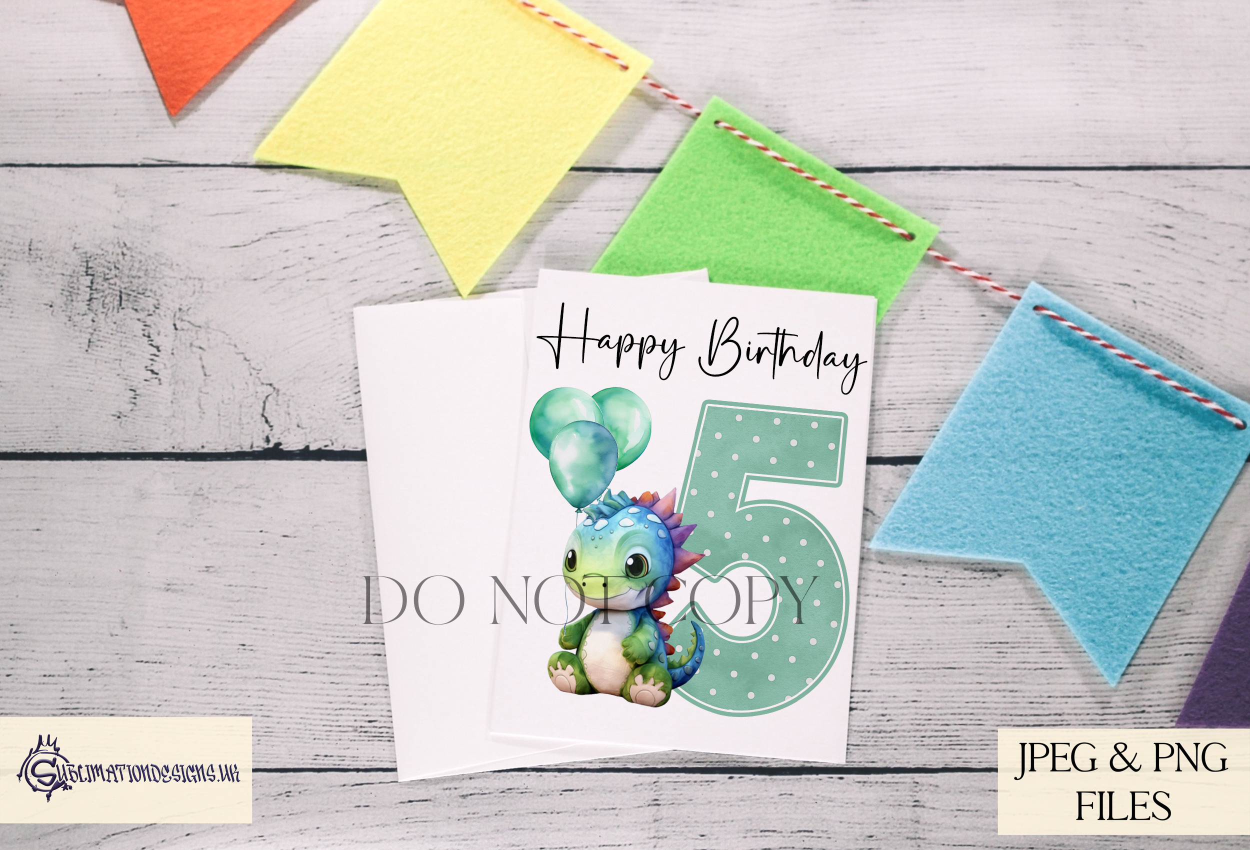 Cute Baby Dinosaur Birthday Numbers Set