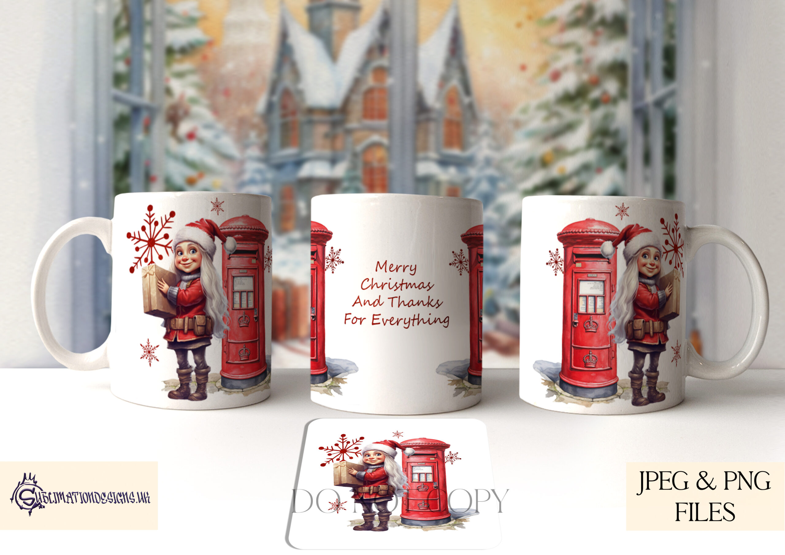 Christmas Gnome Postal Workers Design Set - Perfect Thank You Gifts