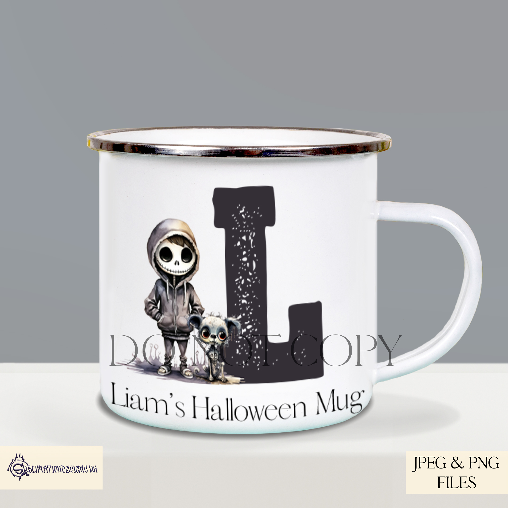 Halloween Inspired Skeleton Boy Alphabet Set - Personalized Halloween Fun