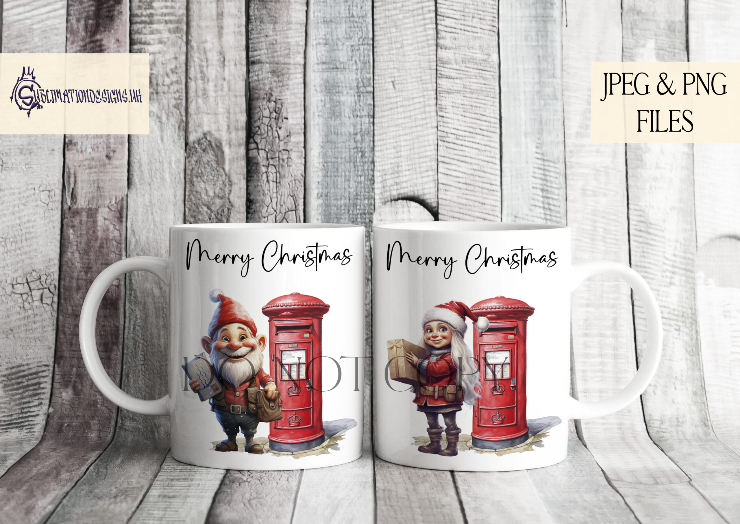 Christmas Gnome Postal Workers Design Set - Perfect Thank You Gifts