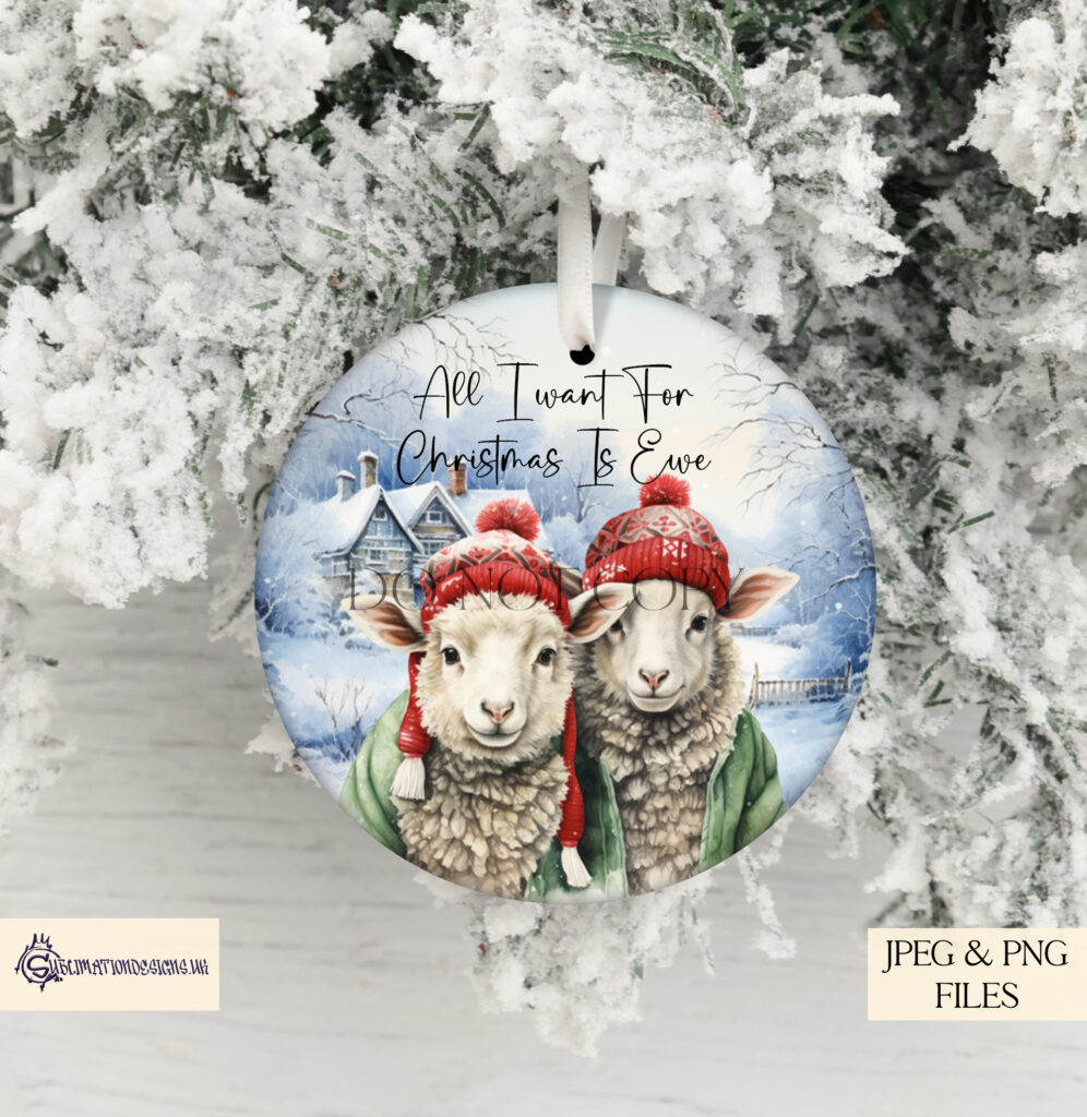 Festive Sheep Christmas Design Set - 8 Charming Designs