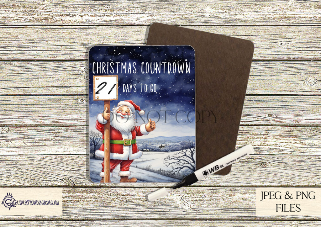 Santa Countdown Sign Design Set - Festive Countdown