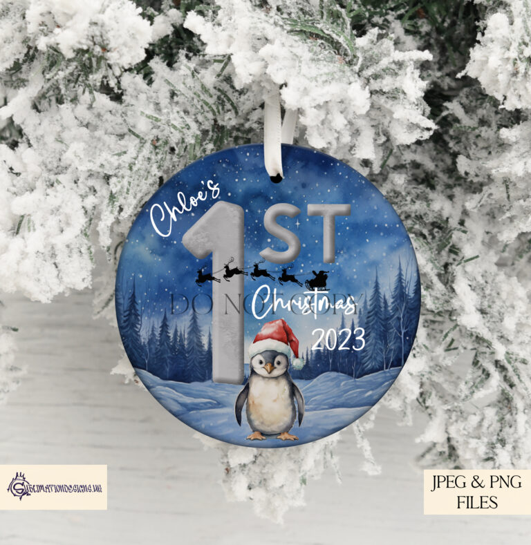 Arctic Christmas Penguin Alphabet Set - Personalized Winter Wonderland