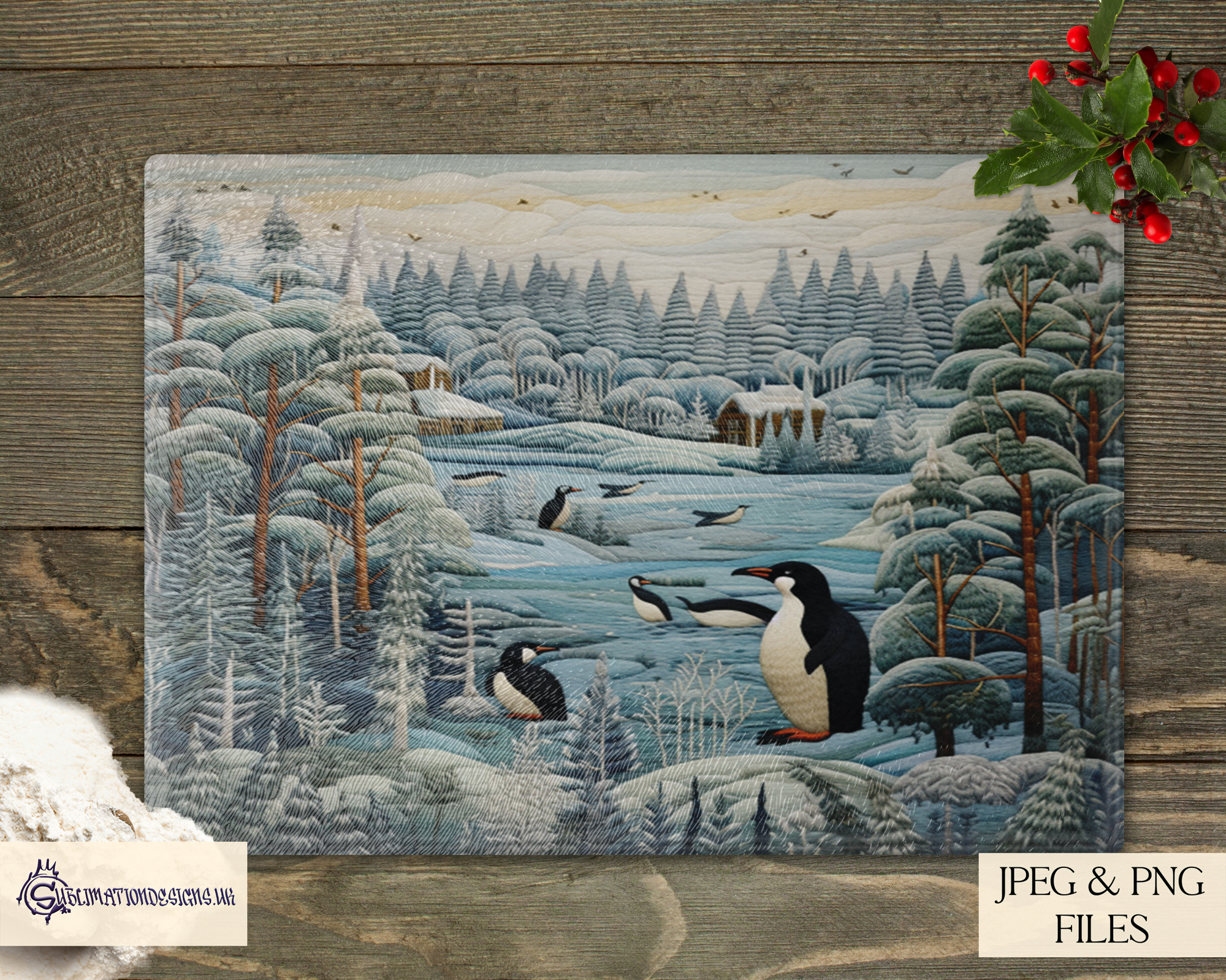 Winter Animal Fabric Texture Design Set - Cosy Winter Collection