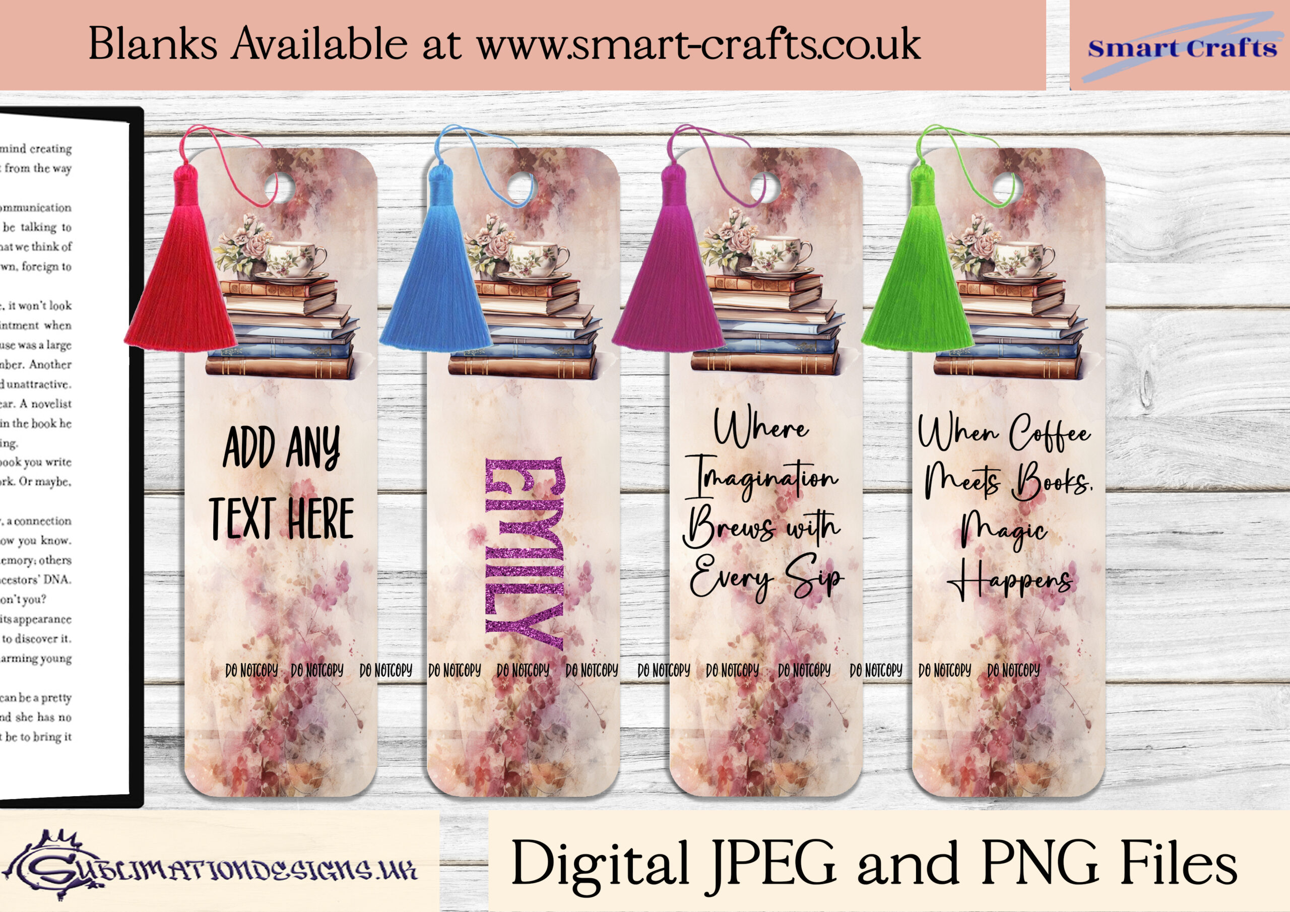 Enchanting Books and Coffee Design Set - Cosy Reading Collection