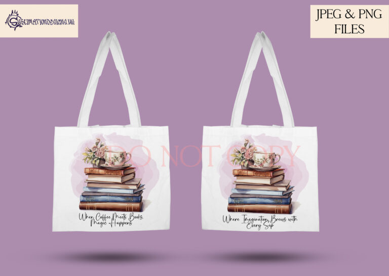 Enchanting Books and Coffee Design Set - Cosy Reading Collection