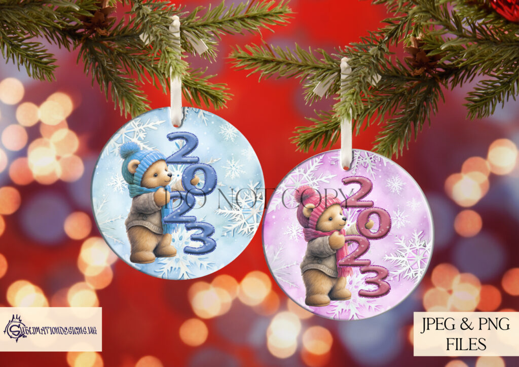 Teddy Bear Alphabet and Numbers Sublimation Design