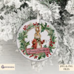 Whimsical Christmas Rabbit Design Set