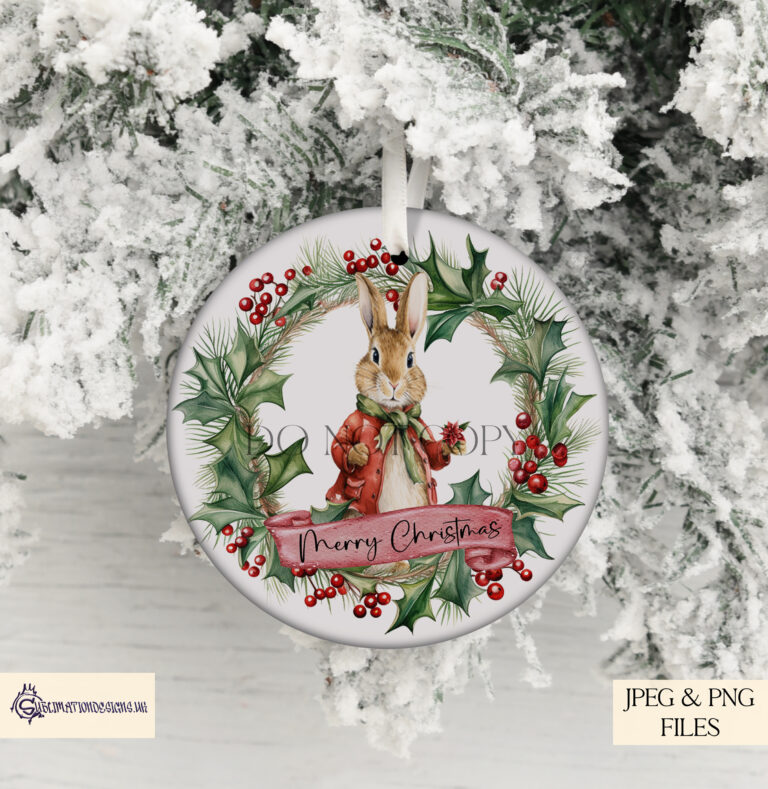 Whimsical Christmas Rabbit Design Set