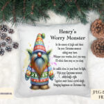 Cute Little Monsters in Christmas Jumpers Design Set