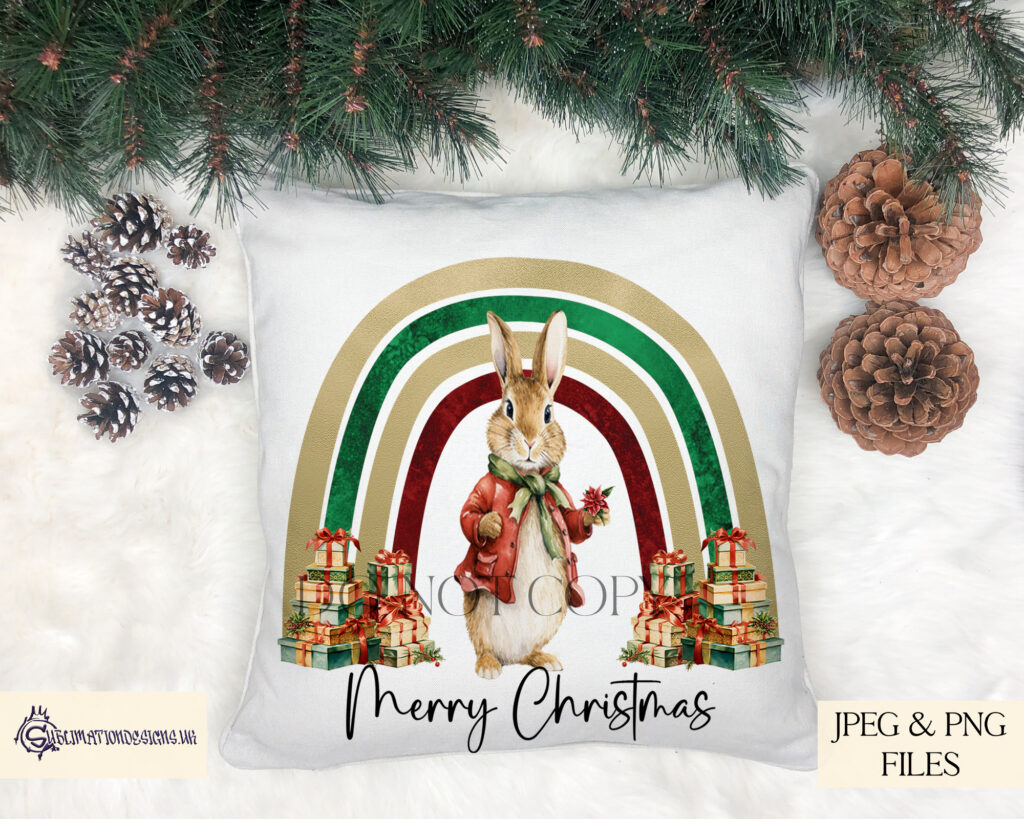Whimsical Christmas Rabbit Design Set