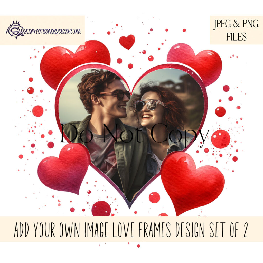 Love heart design with space for photo insertion