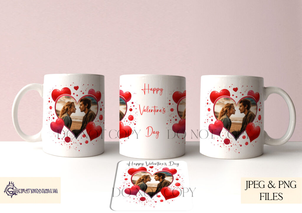 Love heart design with space for photo insertion