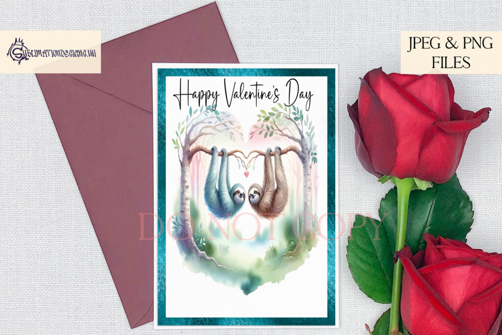 Two Sloths Hanging from a Tree in Love