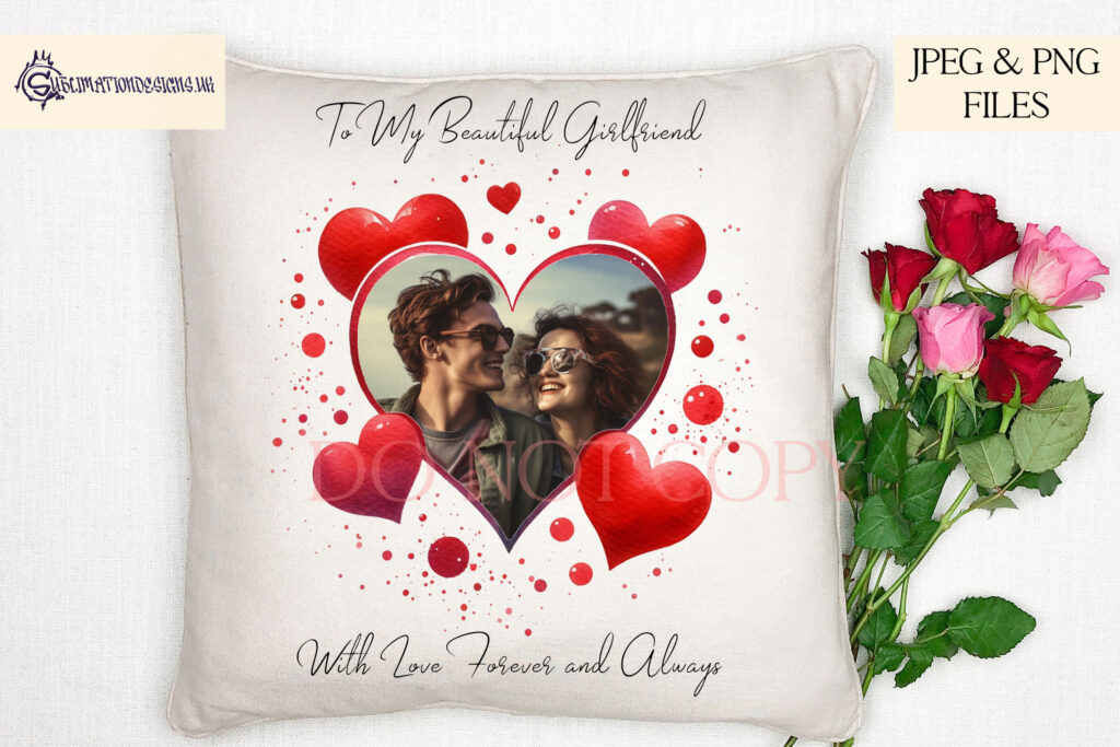 Love heart design with space for photo insertion