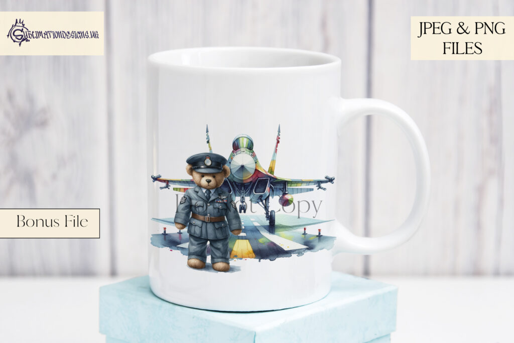 RAF jet Fighter Inspired Teddy Bear Design