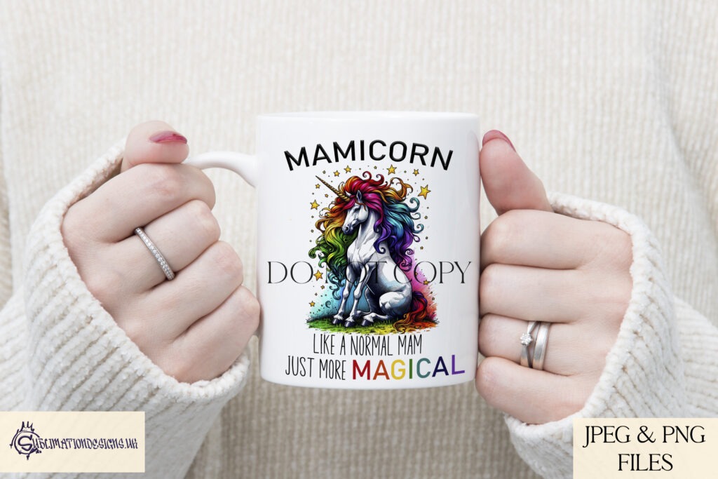 Vibrant unicorn design celebrating special women