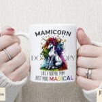 Vibrant unicorn design celebrating special women