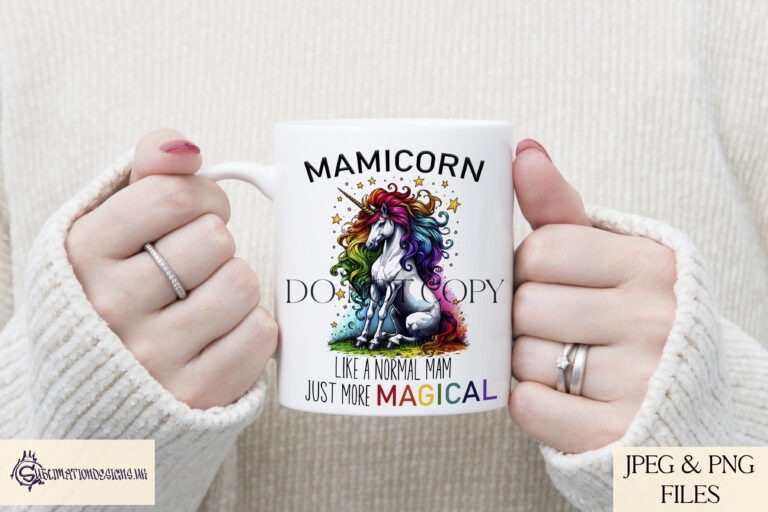 Vibrant unicorn design celebrating special women