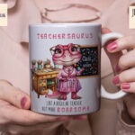 Teachersaurus design saying thank you to female teachers.