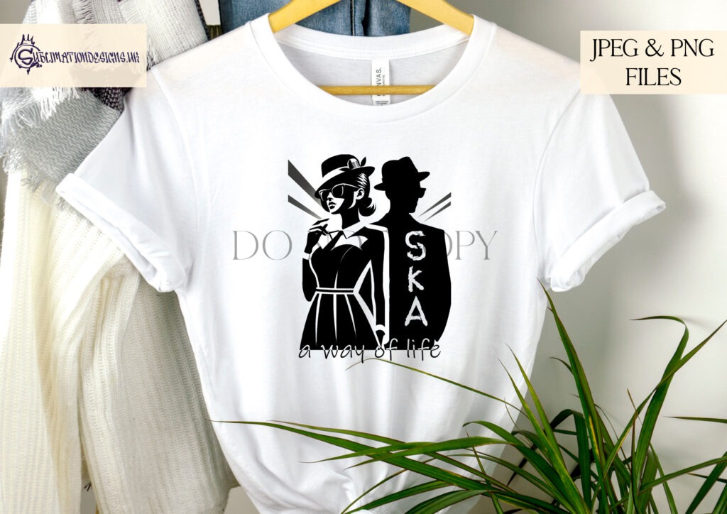 Two-Tone SKA fashion clip art set featuring iconic clothing and accessories.